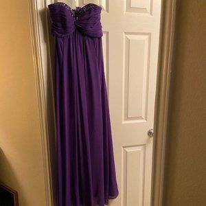 Long Dress - Purple Strapless